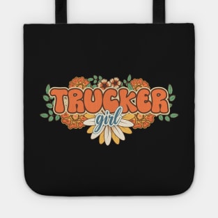 Groovy trucker girl female truck driver Tote