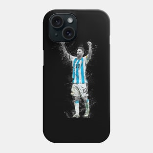 Leo Messi abstract art Phone Case