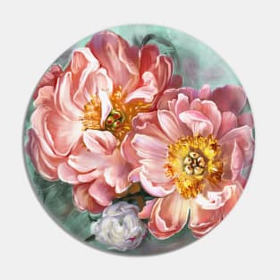 Peony flower Pin