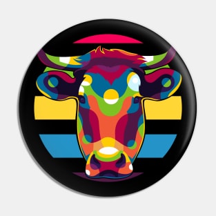 The Cow Portrait Pin