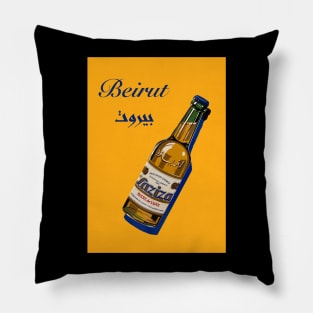 Beirut beer vintage Pillow