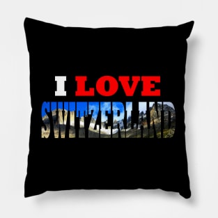 I Love Switzerland Rhone Glacier Pillow