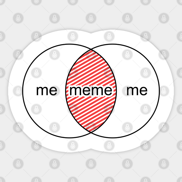 Meme Venn Diagram - Venn Diagram - Sticker | TeePublic