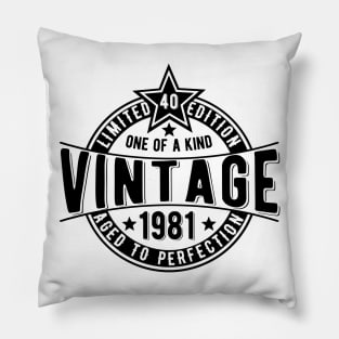 40th vintage birthday gift ice for husband Pillow