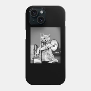 Vintage Cat Black And White Cats Wearing Dress Phone Case