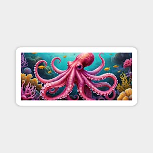 Pink Octopus Magnet
