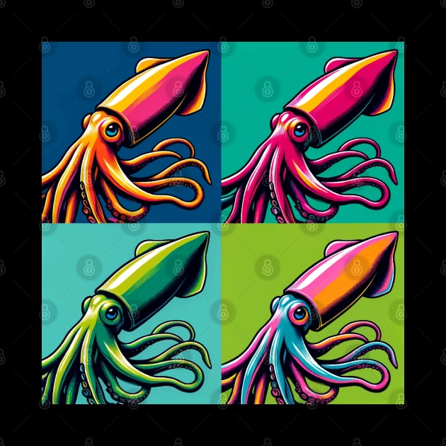 Pop Squids Sponge Art - Cool Underwater by PawPopArt