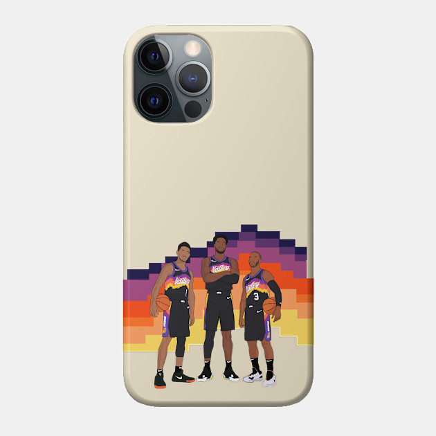 Phoenix Basketball Big 3 City Jersey Booker Ayton Paul - Phoenix Suns - Phone Case