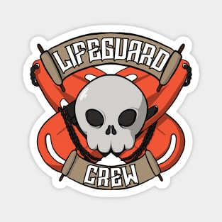 Lifeguards crew Jolly Roger pirate flag Magnet