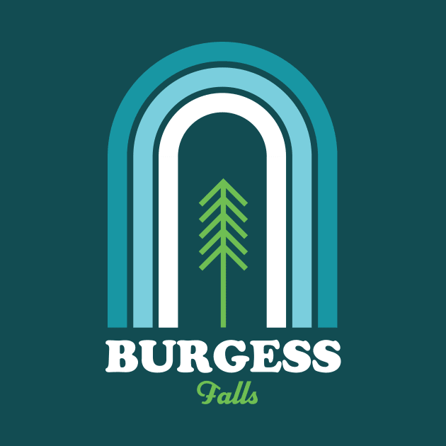 Burgess Falls State Park Hiking Tennessee Bear Retro by PodDesignShop