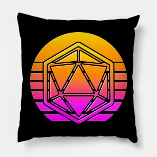 80s Retro D20 Sun Pillow