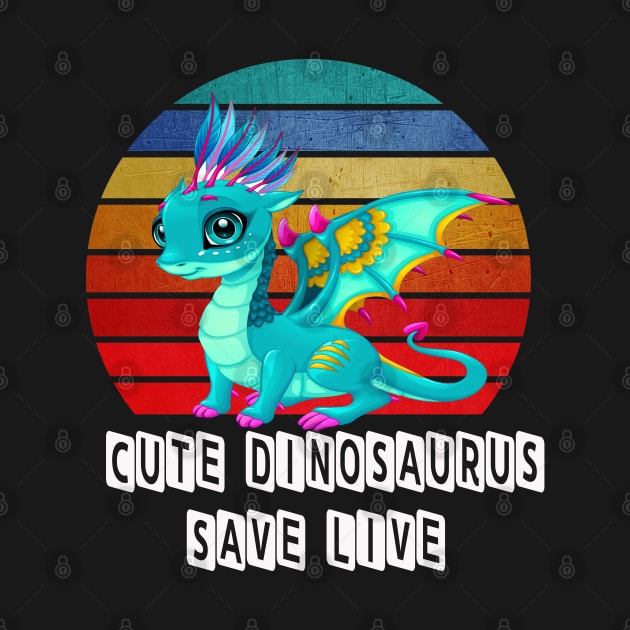 Cute Dinosaurus Vintage Retro by JeffDesign