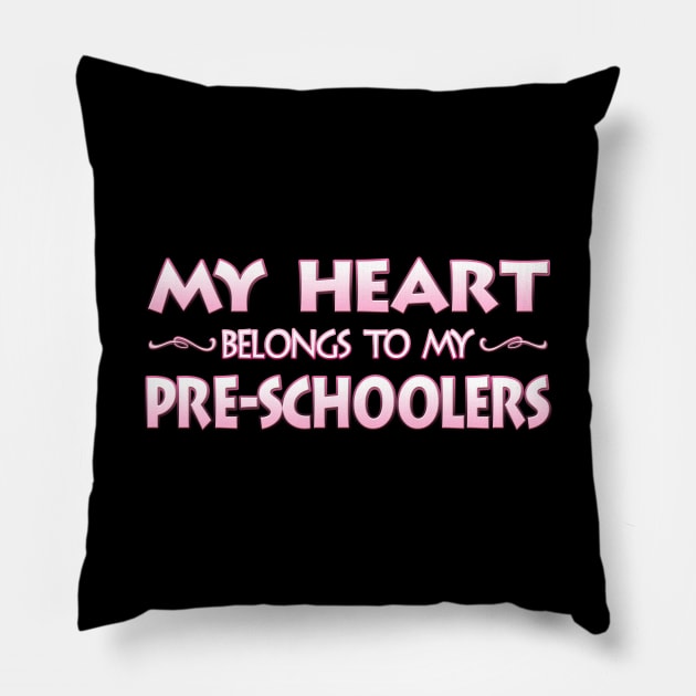 Valentine's Day School Gift For Preschool or Pre-K Teachers Pillow by MagikTees