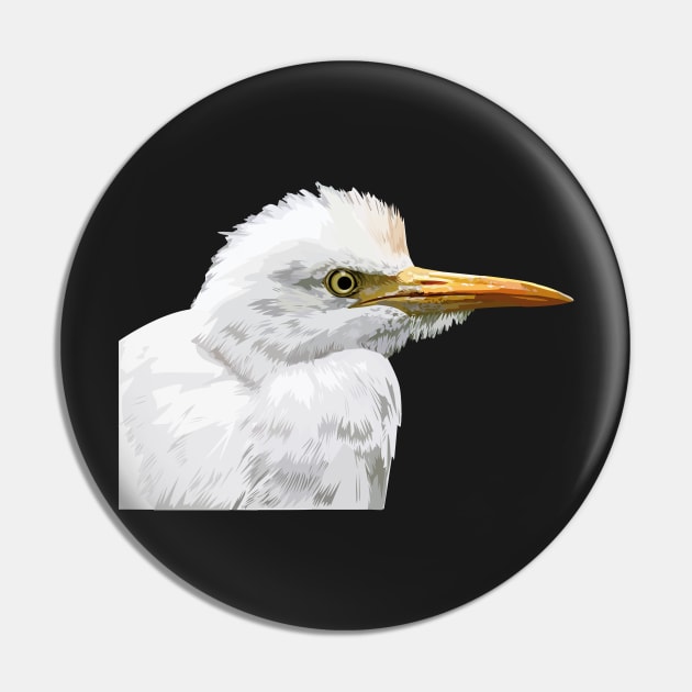 Cattle egret Pin by obscurite