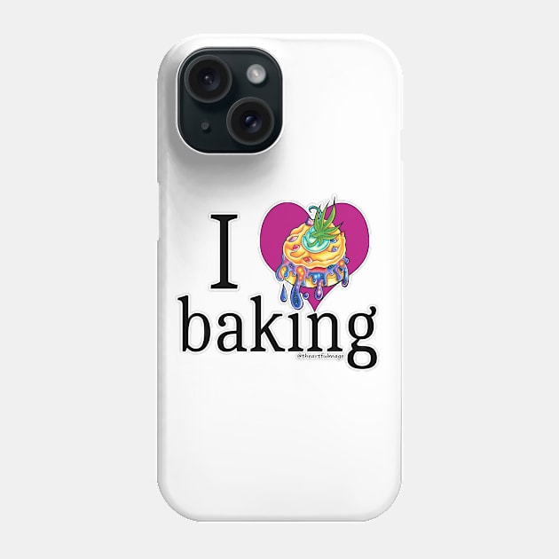 I Heart Baking (Space Cookie Version) Phone Case by Artful Magic Shop