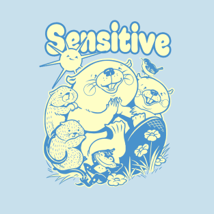 Sensitive - pastel blue/yellow T-Shirt