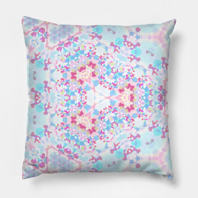 Kaleidoscope Pastel Arrow Pattern Pillow by Peaceful Space AS