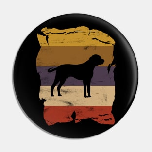 Black Mouth Cur Distressed Vintage Retro Silhouette Pin