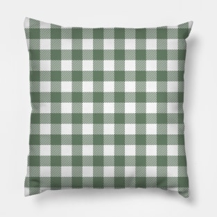 Plaid (sage green/white) Pillow