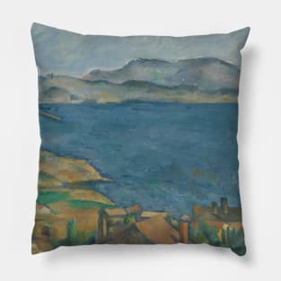 The Bay of Marseilles, Seen from L'Estaque by Paul Cezanne Pillow