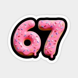 67 Mason Meme - Six Seven Ice Cream Baseball Magnet