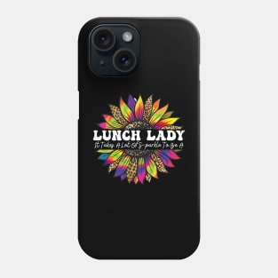 Lunch Lady Sunflower Leopard TieDye Thanksgiving Fall Autumn Phone Case