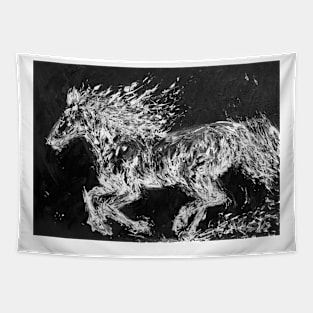 BLACK AND WHITE HORSE .2 Tapestry