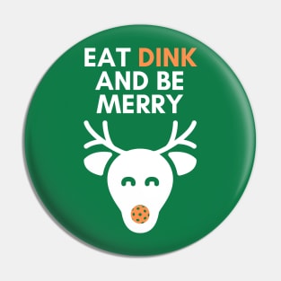 Funny Christmas Pickleball, Christmas Pickleball Family Pyjama Top, Eat Dink And Be MerryDesign Pin