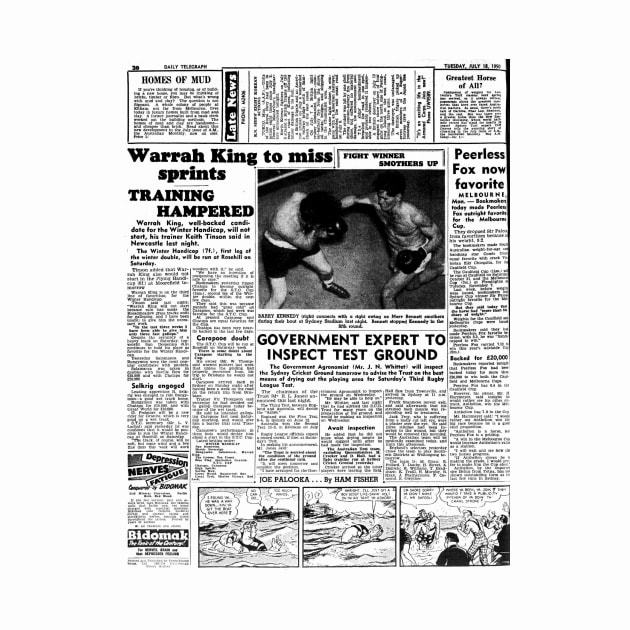 Newspaper - Sydney Daily Telegraph 1950 by Simontology