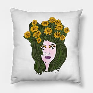 Garden Hair Grows Pillow