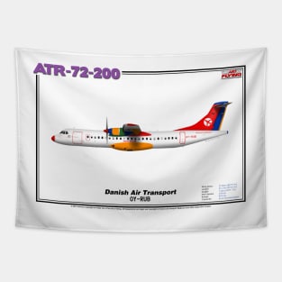 Avions de Transport Régional 72-200 - Danish Air Transport (Art Print) Tapestry