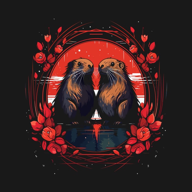 Nutria Couple Valentine by JH Mart