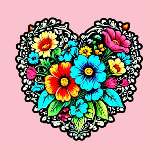 flowers heart T-Shirt