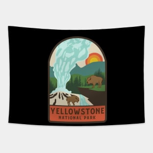 Yellowstone National Park Retro Tapestry