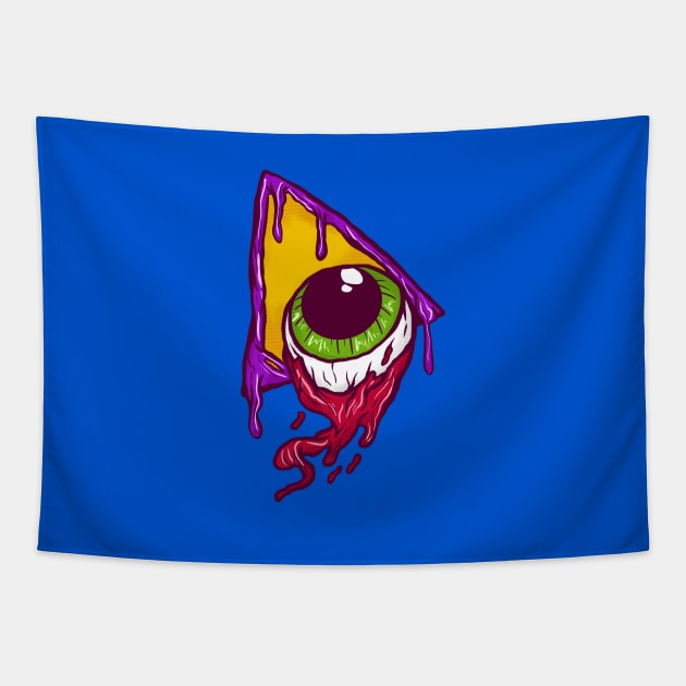 Grime Melted Illuminati Eyeball Tapestry by yogisnanda