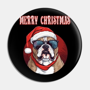 French Bulldog Lover Merry Christmas Santa Dog Breed Hat Pin