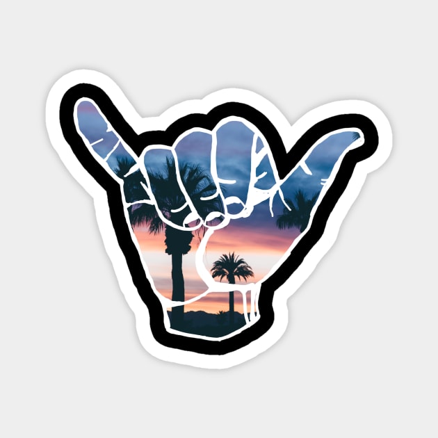 Vibez dark palm tree Magnet by lolosenese