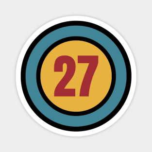 The Number 27 - twenty seven - twenty seventh - 27th Magnet