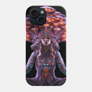 Meditation Chakra Infused Mushroom Phone Case