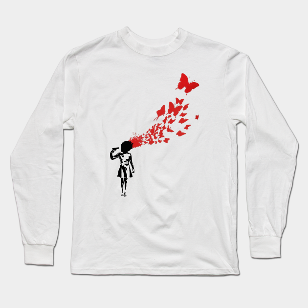 long sleeve butterfly shirt