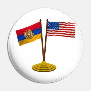 American Armenian Flag Pin