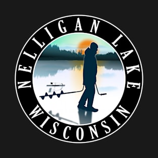 Nelligan Lake Wisconsin Ice Fishing T-Shirt