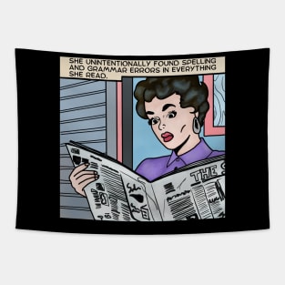 Comic Woman Edits Everything She Reads Tapestry