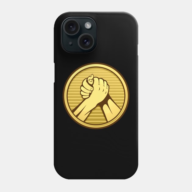 Arm Wrestling Gold Phone Case by sifis