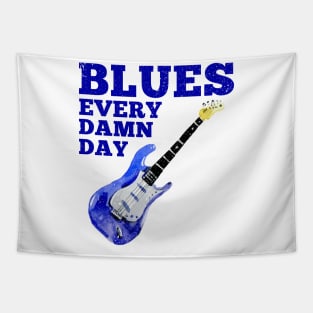 Blues Every Damn Day Music Blues Folk Guitar Trumpet Band Tapestry