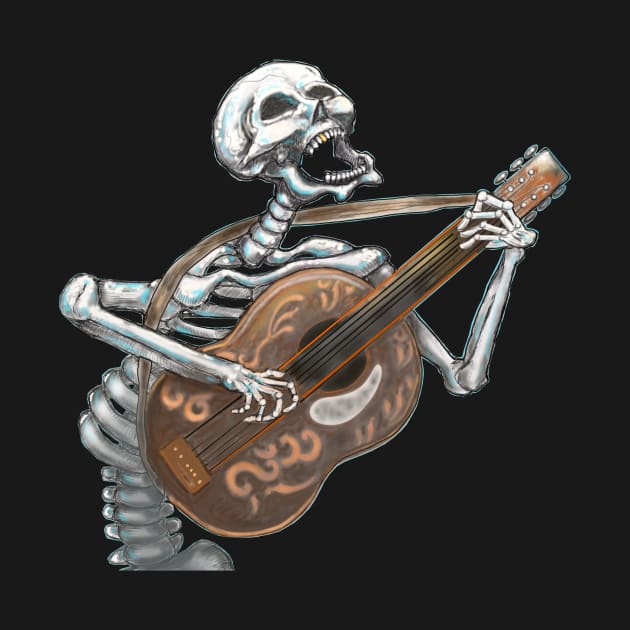 Skeleton Guitar Playing by david93950