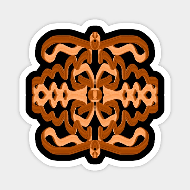 Abstract orange mess Magnet by Mushcan