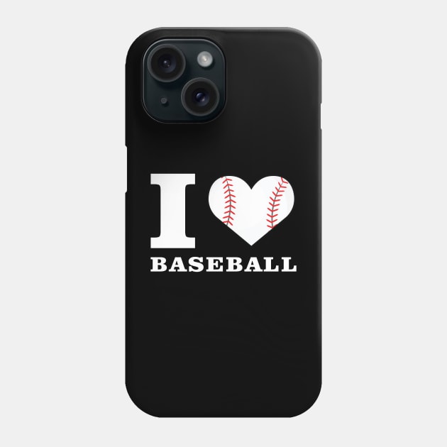 I Love Baseball Phone Case by DesignWood-Sport