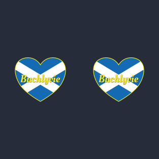 Buchlyvie Scotland UK Scotland Flag Heart T-Shirt