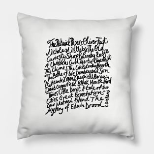 Charles Dickens Novels Pillow